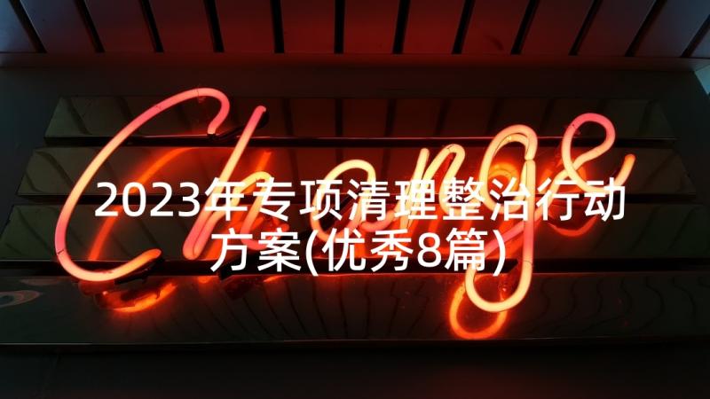 2023年专项清理整治行动方案(优秀8篇)