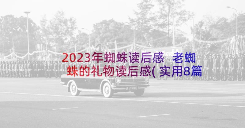 2023年蜘蛛读后感 老蜘蛛的礼物读后感(实用8篇)