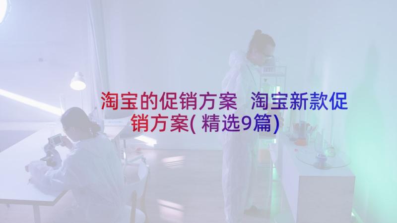 淘宝的促销方案 淘宝新款促销方案(精选9篇)