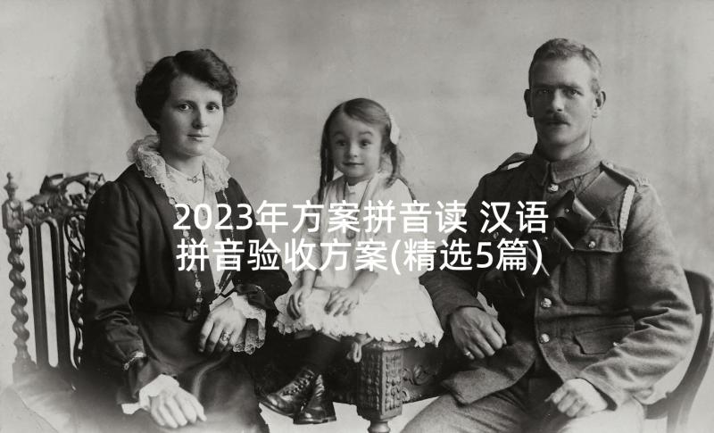 2023年方案拼音读 汉语拼音验收方案(精选5篇)