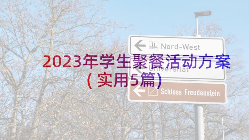 2023年学生聚餐活动方案(实用5篇)