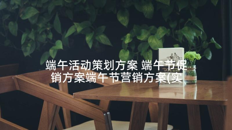 端午活动策划方案 端午节促销方案端午节营销方案(实用8篇)