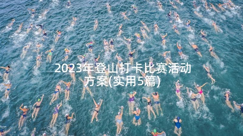 2023年登山打卡比赛活动方案(实用5篇)