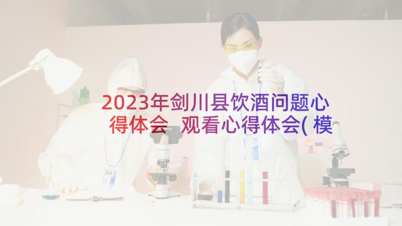 2023年剑川县饮酒问题心得体会 观看心得体会(模板8篇)