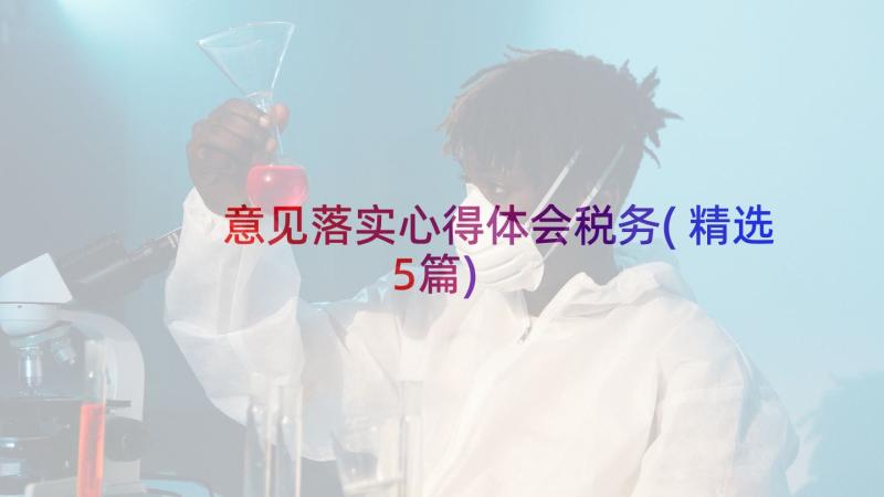 意见落实心得体会税务(精选5篇)