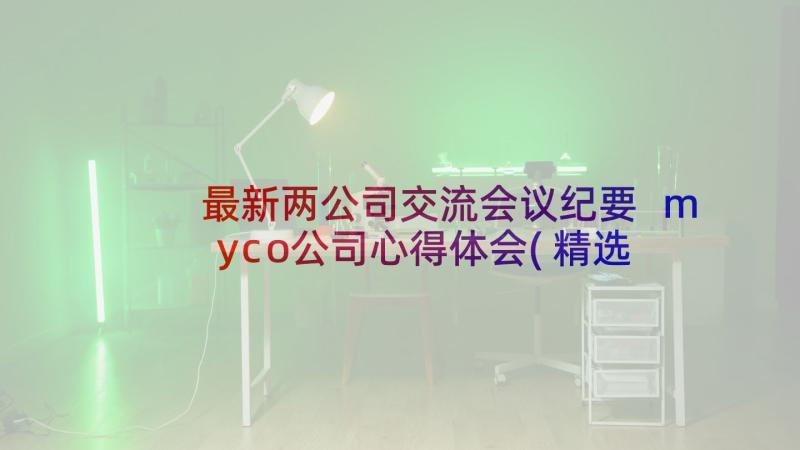 最新两公司交流会议纪要 myco公司心得体会(精选10篇)