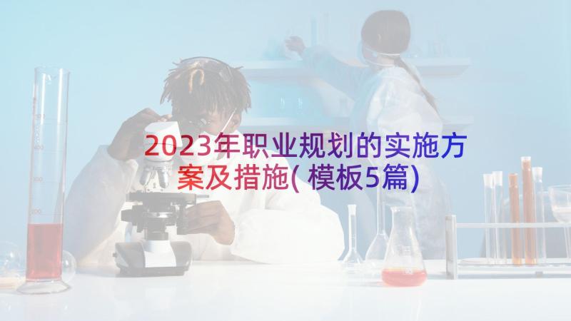 2023年职业规划的实施方案及措施(模板5篇)