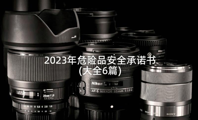 2023年危险品安全承诺书(大全6篇)