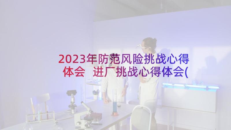 2023年防范风险挑战心得体会 进厂挑战心得体会(实用5篇)