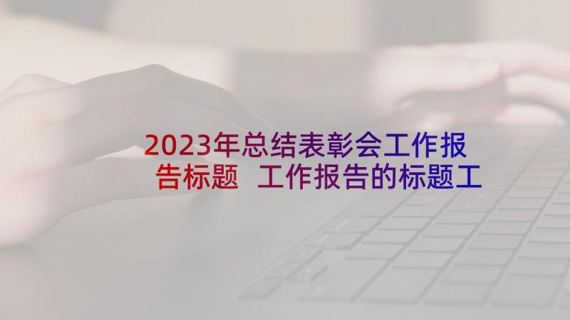 2023年总结表彰会工作报告标题 工作报告的标题工作报告总结(实用5篇)