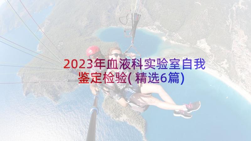 2023年血液科实验室自我鉴定检验(精选6篇)