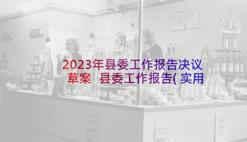 2023年县委工作报告决议草案 县委工作报告(实用9篇)