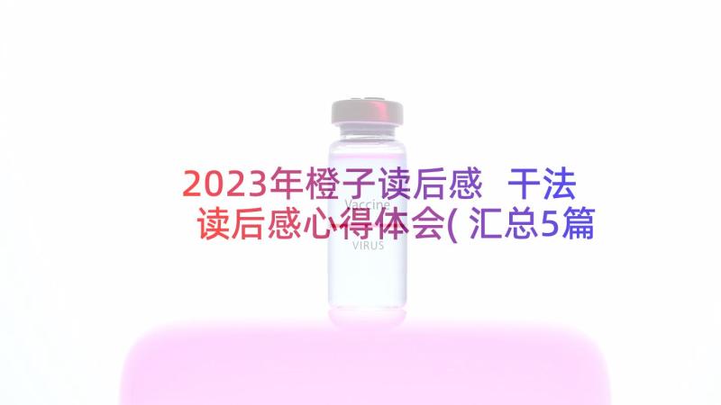 2023年橙子读后感 干法读后感心得体会(汇总5篇)