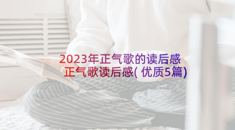 2023年正气歌的读后感 正气歌读后感(优质5篇)