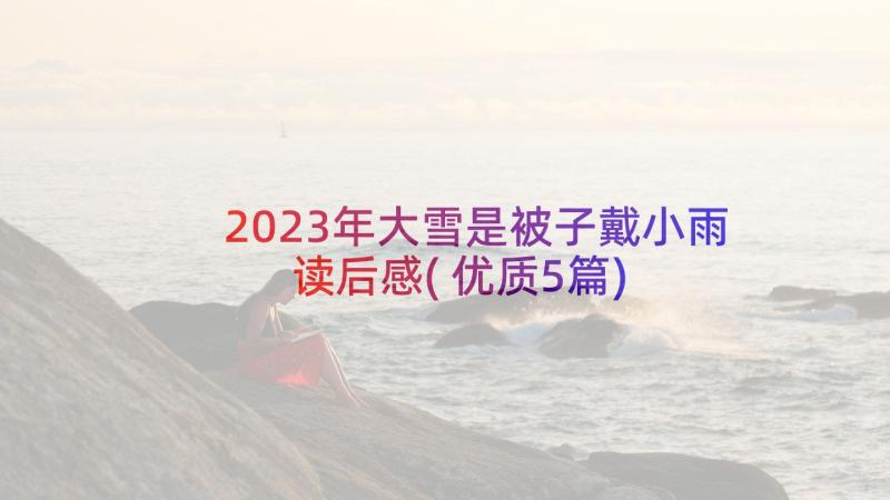 2023年大雪是被子戴小雨读后感(优质5篇)