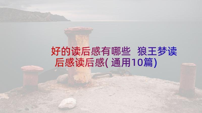 好的读后感有哪些 狼王梦读后感读后感(通用10篇)