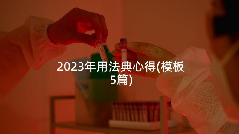 2023年用法典心得(模板5篇)