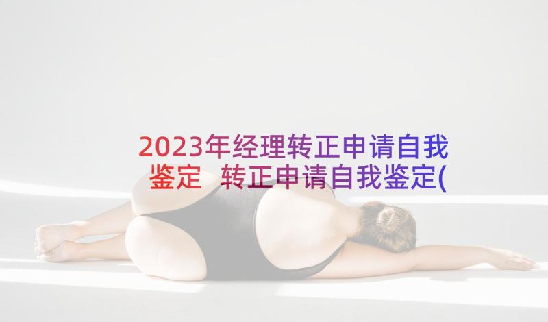 2023年经理转正申请自我鉴定 转正申请自我鉴定(通用9篇)