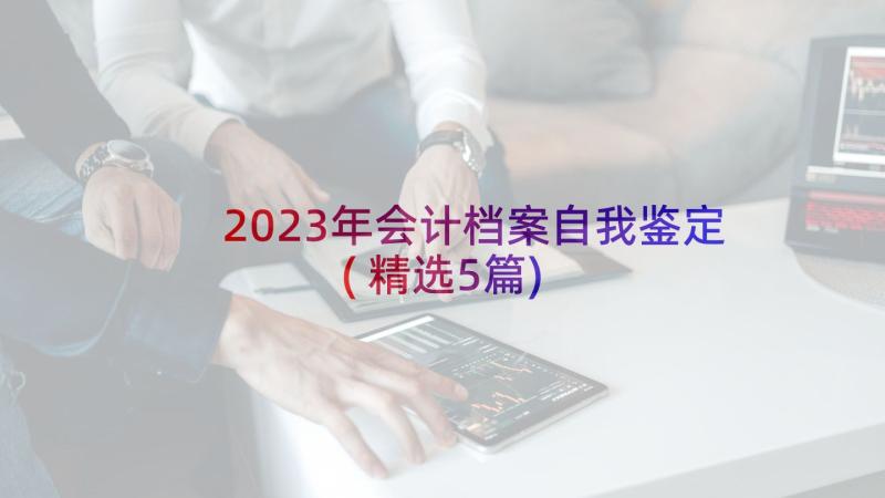 2023年会计档案自我鉴定(精选5篇)