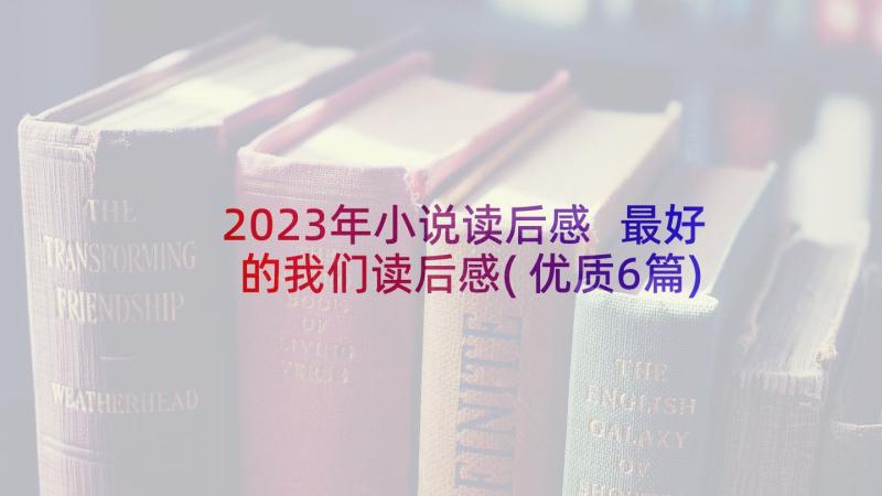 2023年小说读后感 最好的我们读后感(优质6篇)