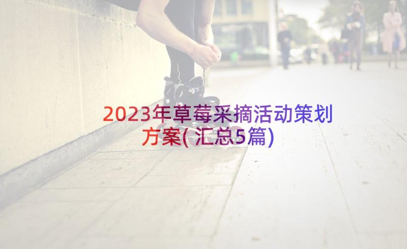 2023年草莓采摘活动策划方案(汇总5篇)