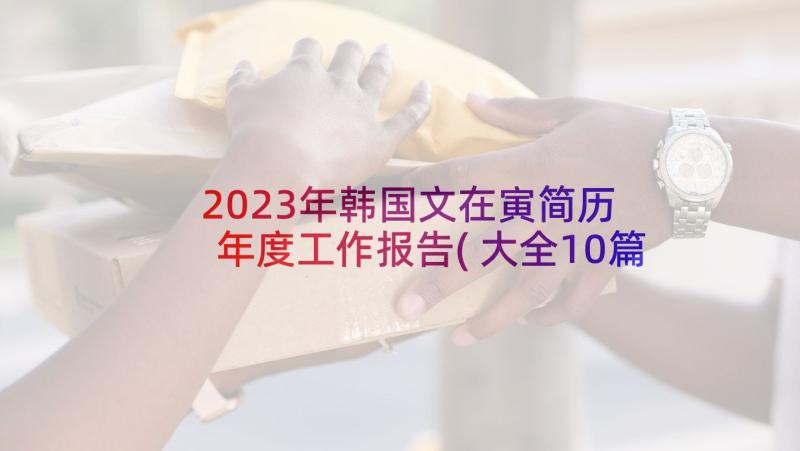 2023年韩国文在寅简历 年度工作报告(大全10篇)