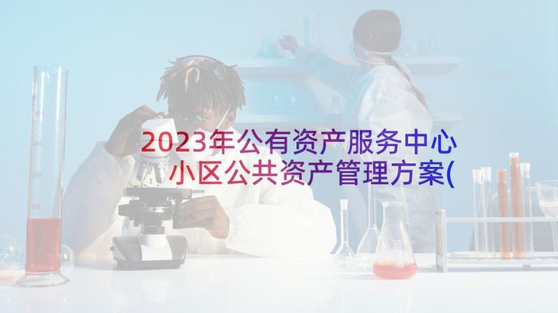 2023年公有资产服务中心 小区公共资产管理方案(通用5篇)