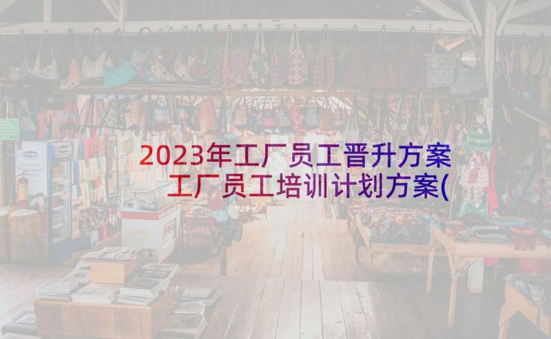 2023年工厂员工晋升方案 工厂员工培训计划方案(通用5篇)