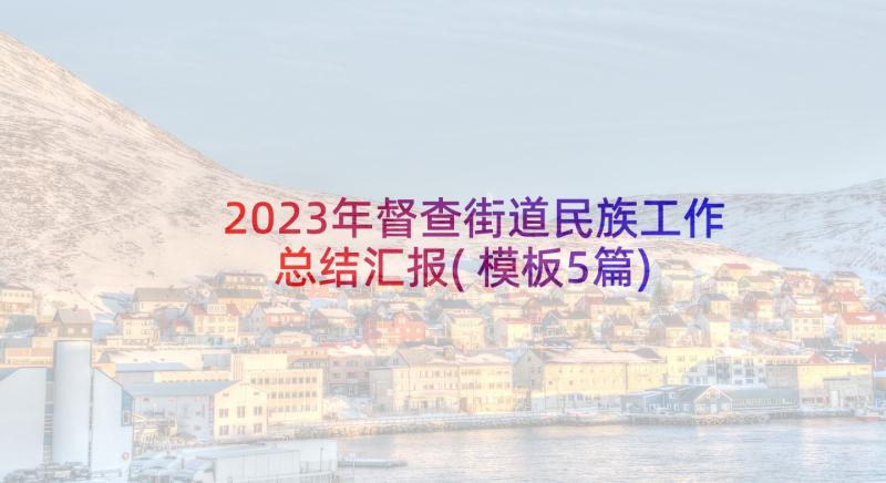 2023年督查街道民族工作总结汇报(模板5篇)