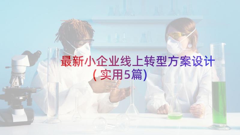 最新小企业线上转型方案设计(实用5篇)