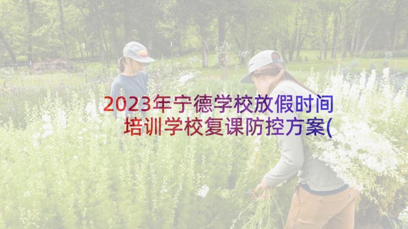 2023年宁德学校放假时间 培训学校复课防控方案(大全5篇)