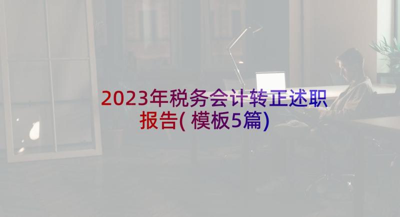 2023年税务会计转正述职报告(模板5篇)