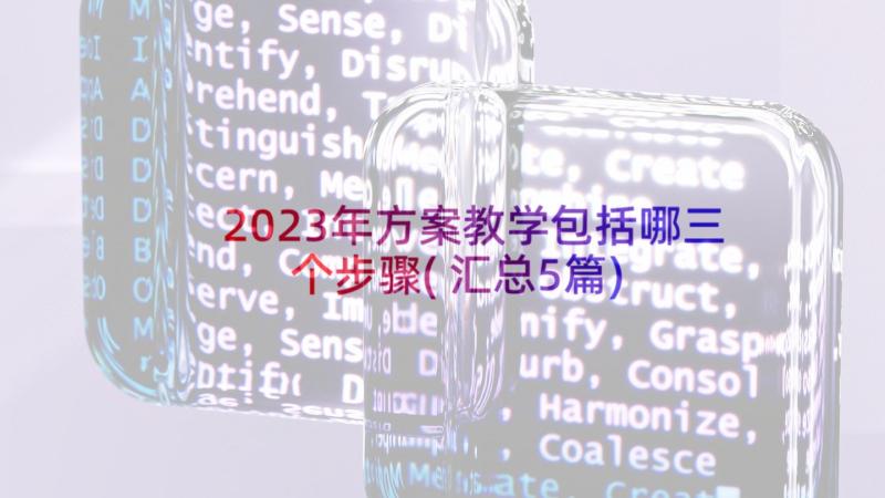 2023年方案教学包括哪三个步骤(汇总5篇)