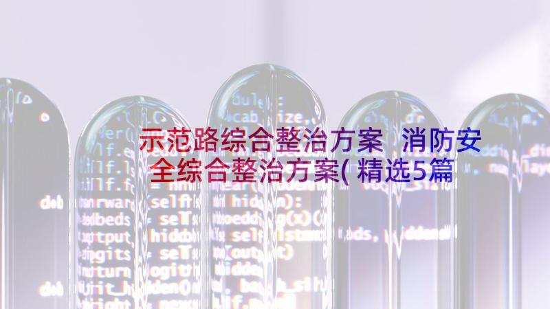 示范路综合整治方案 消防安全综合整治方案(精选5篇)