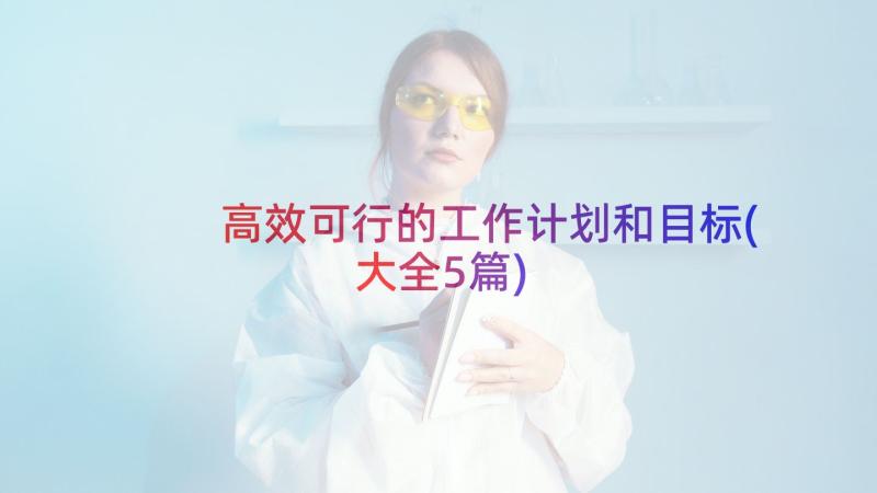 高效可行的工作计划和目标(大全5篇)