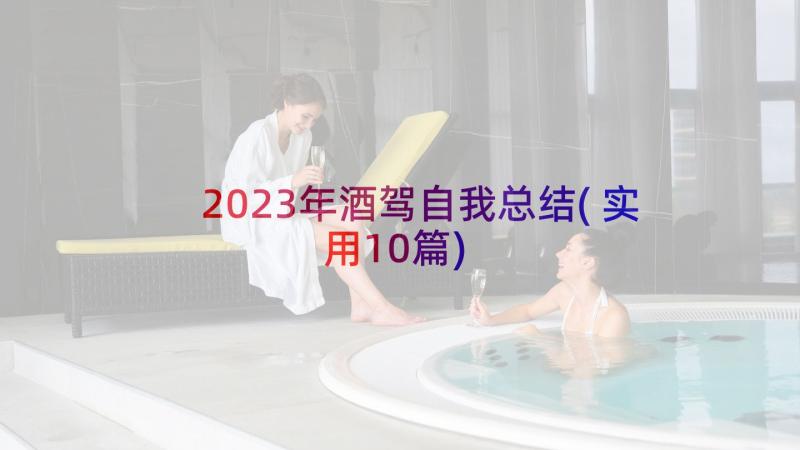 2023年酒驾自我总结(实用10篇)