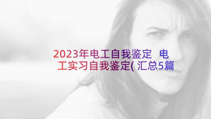 2023年电工自我鉴定 电工实习自我鉴定(汇总5篇)