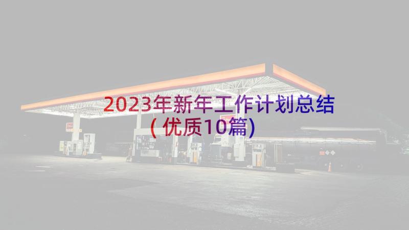 2023年新年工作计划总结(优质10篇)