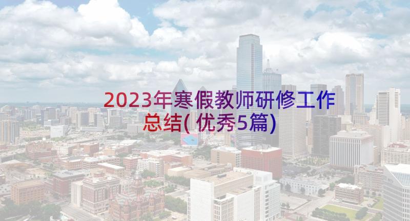 2023年寒假教师研修工作总结(优秀5篇)