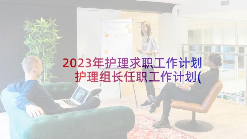 2023年护理求职工作计划 护理组长任职工作计划(优秀5篇)