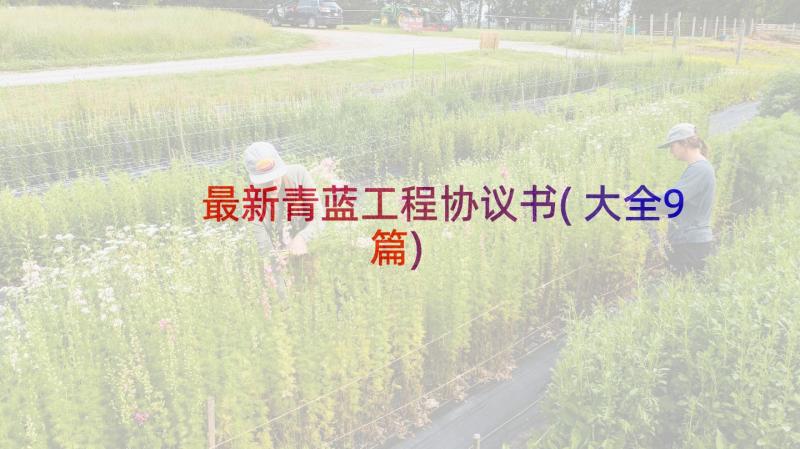 最新青蓝工程协议书(大全9篇)