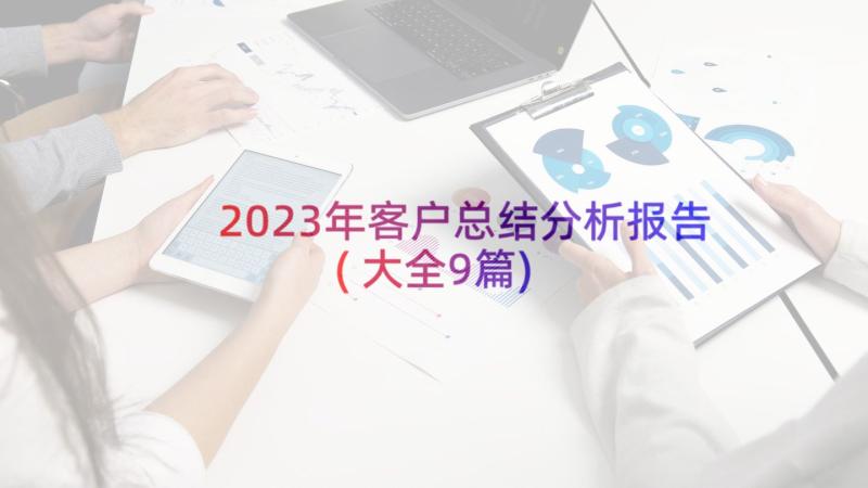 2023年客户总结分析报告(大全9篇)