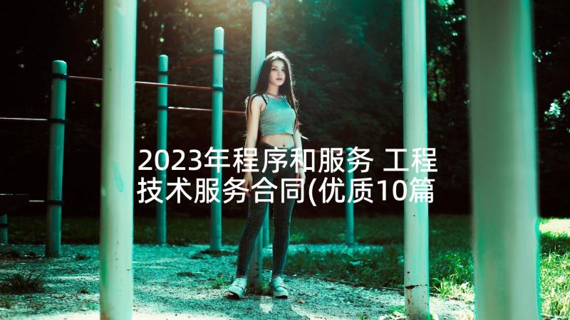 2023年程序和服务 工程技术服务合同(优质10篇)