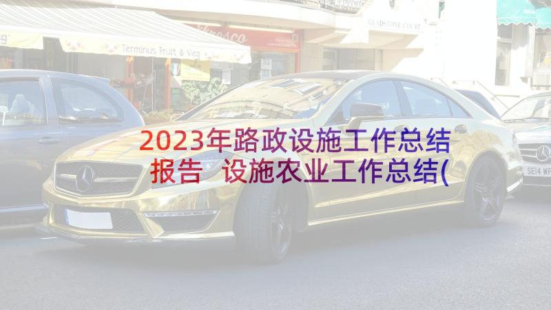 2023年路政设施工作总结报告 设施农业工作总结(汇总8篇)