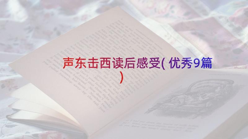 声东击西读后感受(优秀9篇)