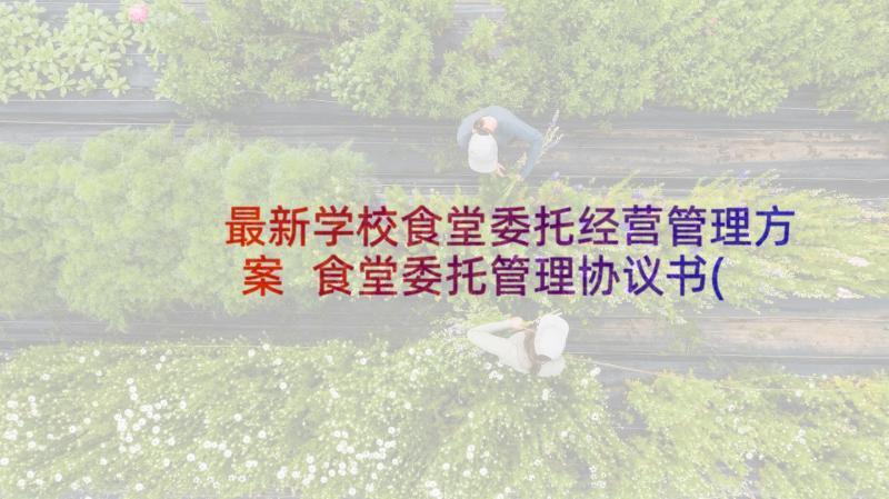 最新学校食堂委托经营管理方案 食堂委托管理协议书(大全5篇)