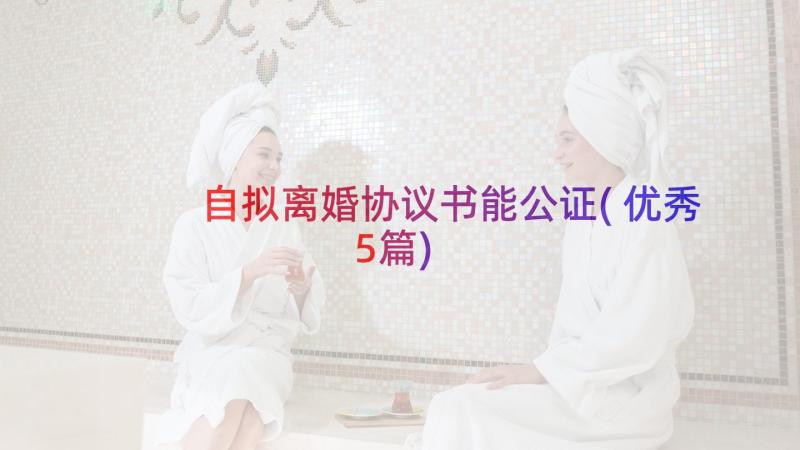 自拟离婚协议书能公证(优秀5篇)