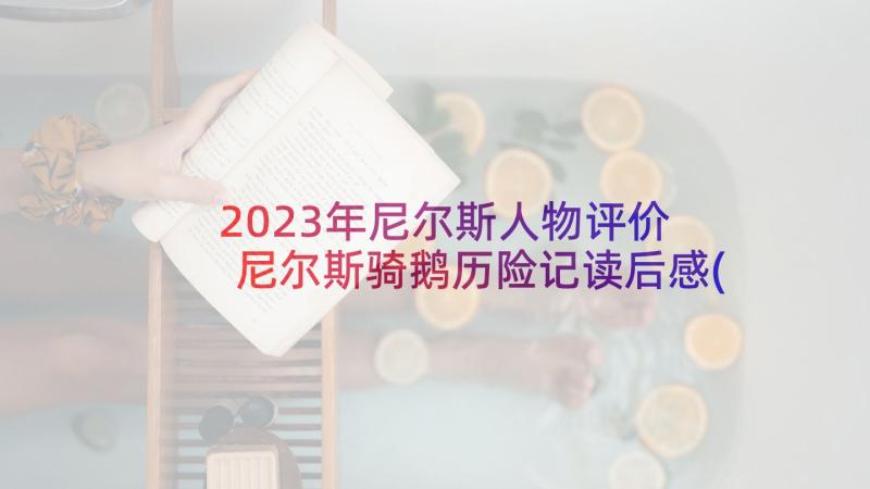 2023年尼尔斯人物评价 尼尔斯骑鹅历险记读后感(实用10篇)