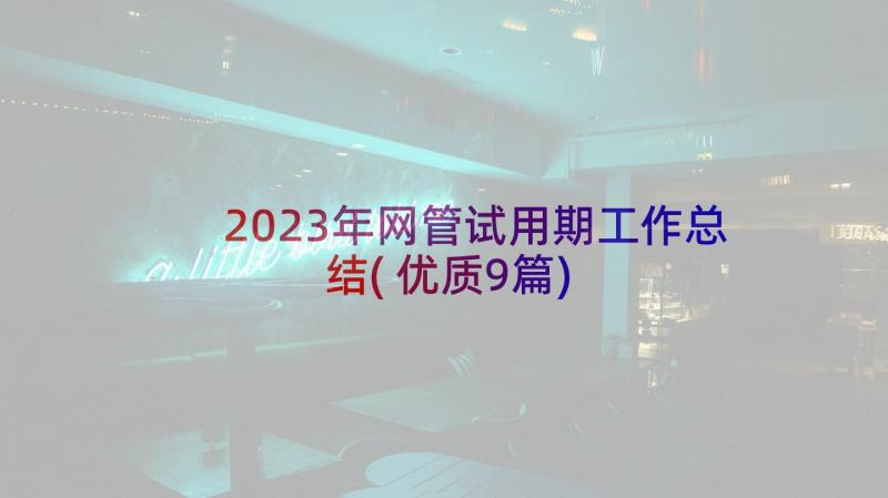 2023年网管试用期工作总结(优质9篇)