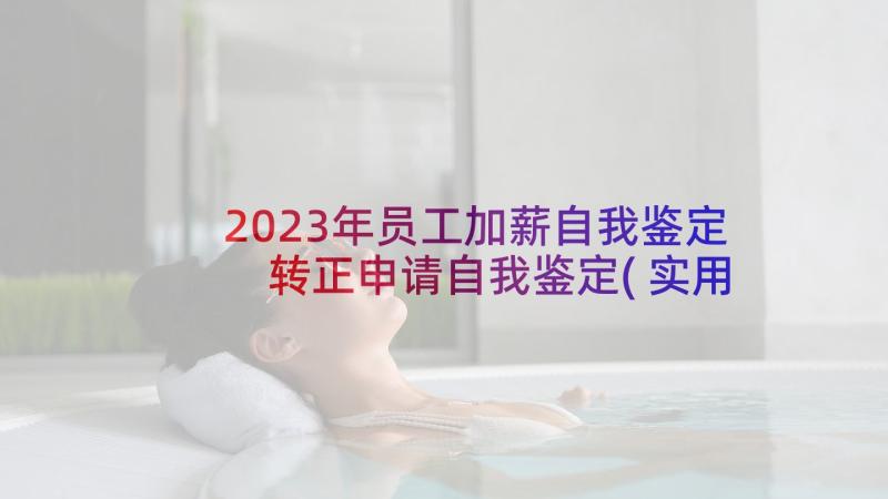 2023年员工加薪自我鉴定 转正申请自我鉴定(实用10篇)